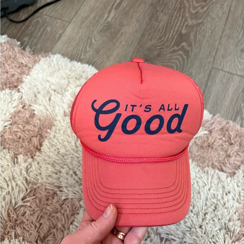 The Montana Scene Coral Baseball Cap “ It’s All Good “ 💗